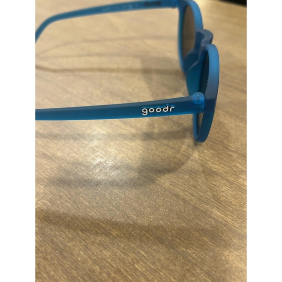 Goodr Circle G Sunglasses Mens Blue Round Frame Purple Tinted Reflective - Picture 2 of 5